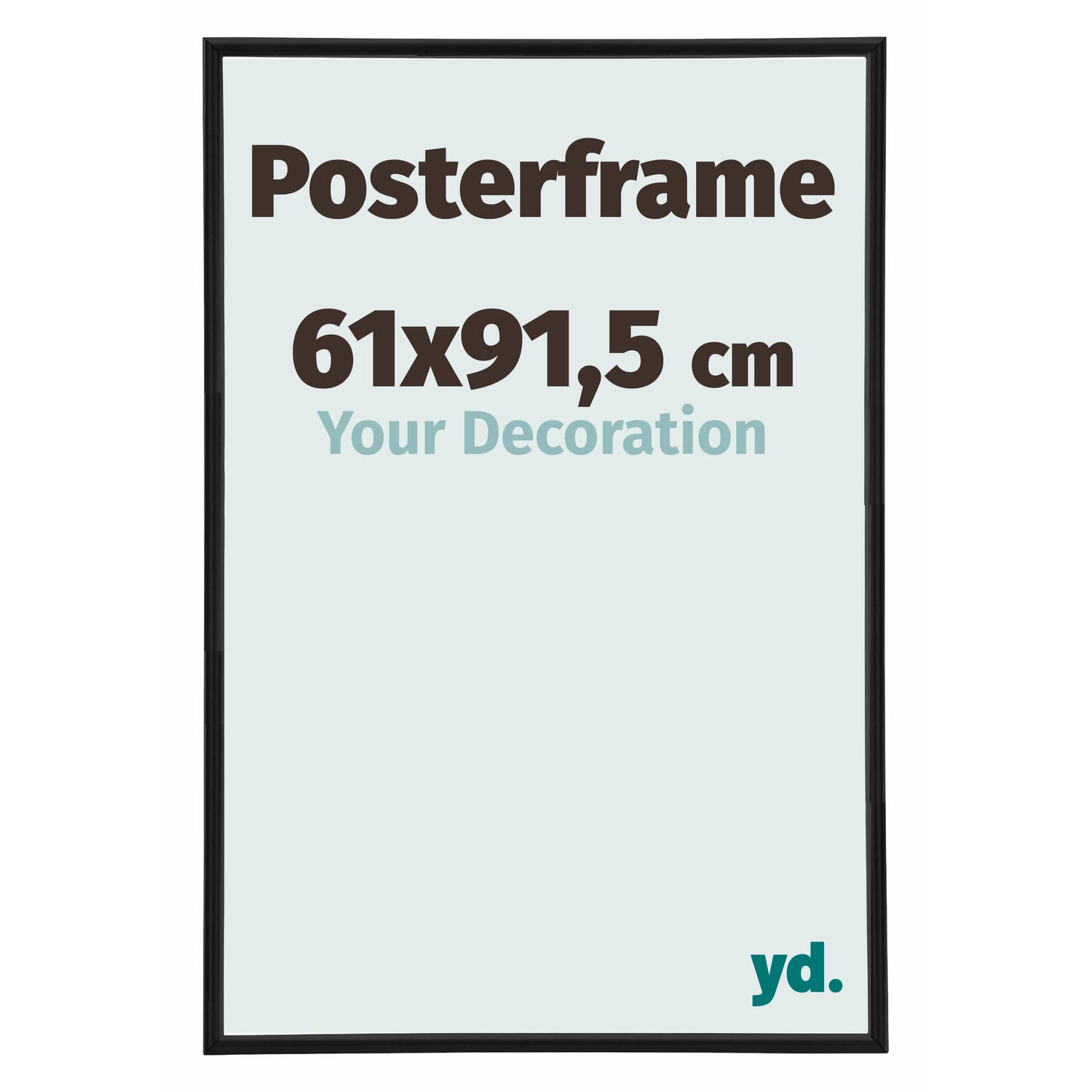 Posterlijst 61x91,5cm Zwart Kunststof
