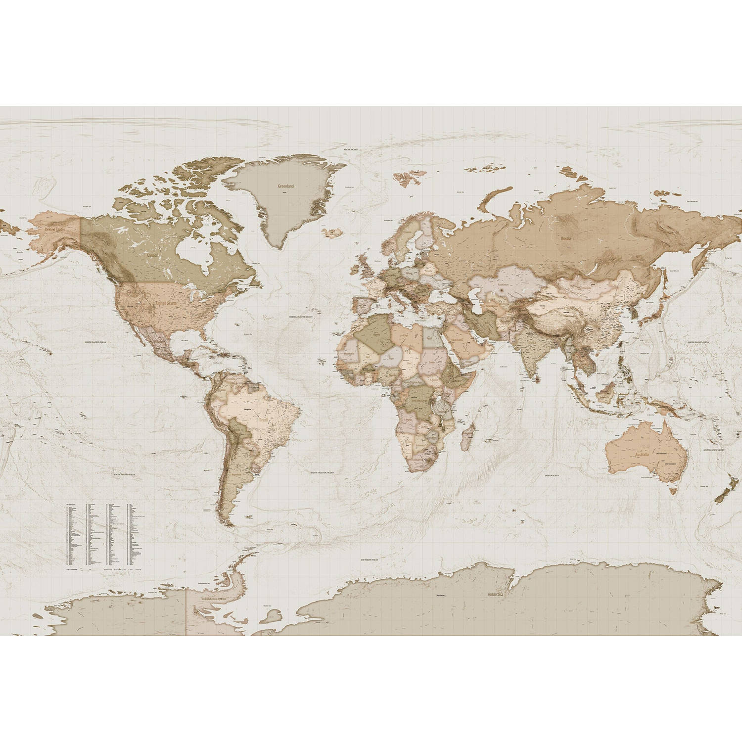 Komar fotobehang Earth Map