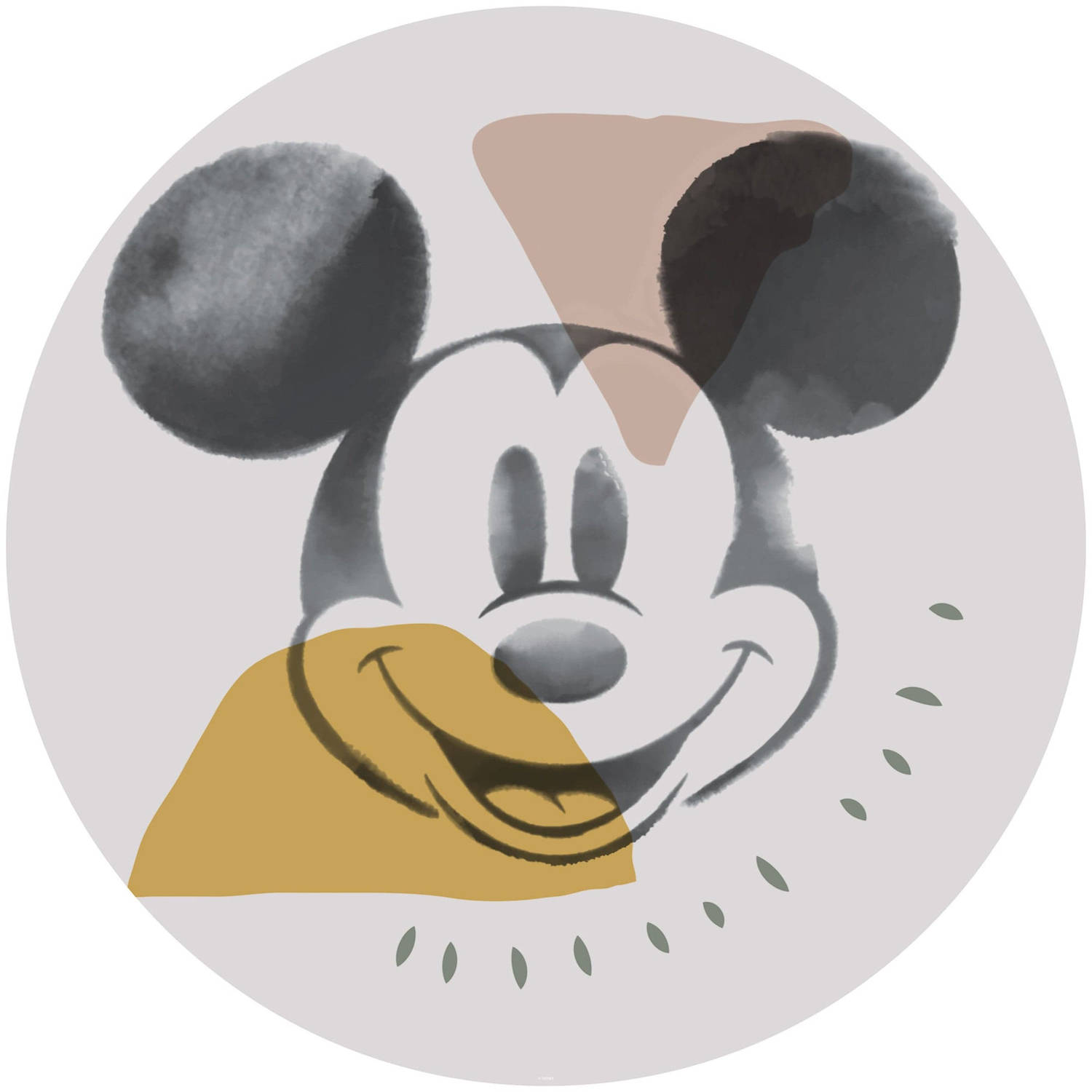 Komar Stippen Mickey Abstract sticker Ø125cm