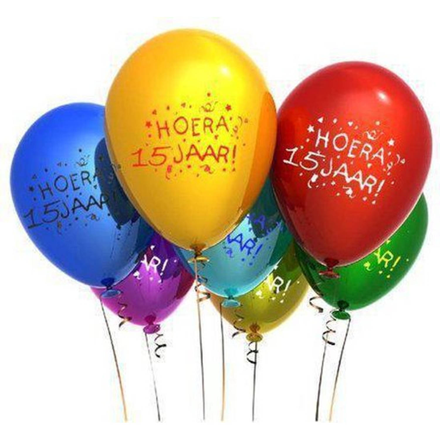 Benza - Leeftijd Ballonnen 15 jaar - (12 stuks)