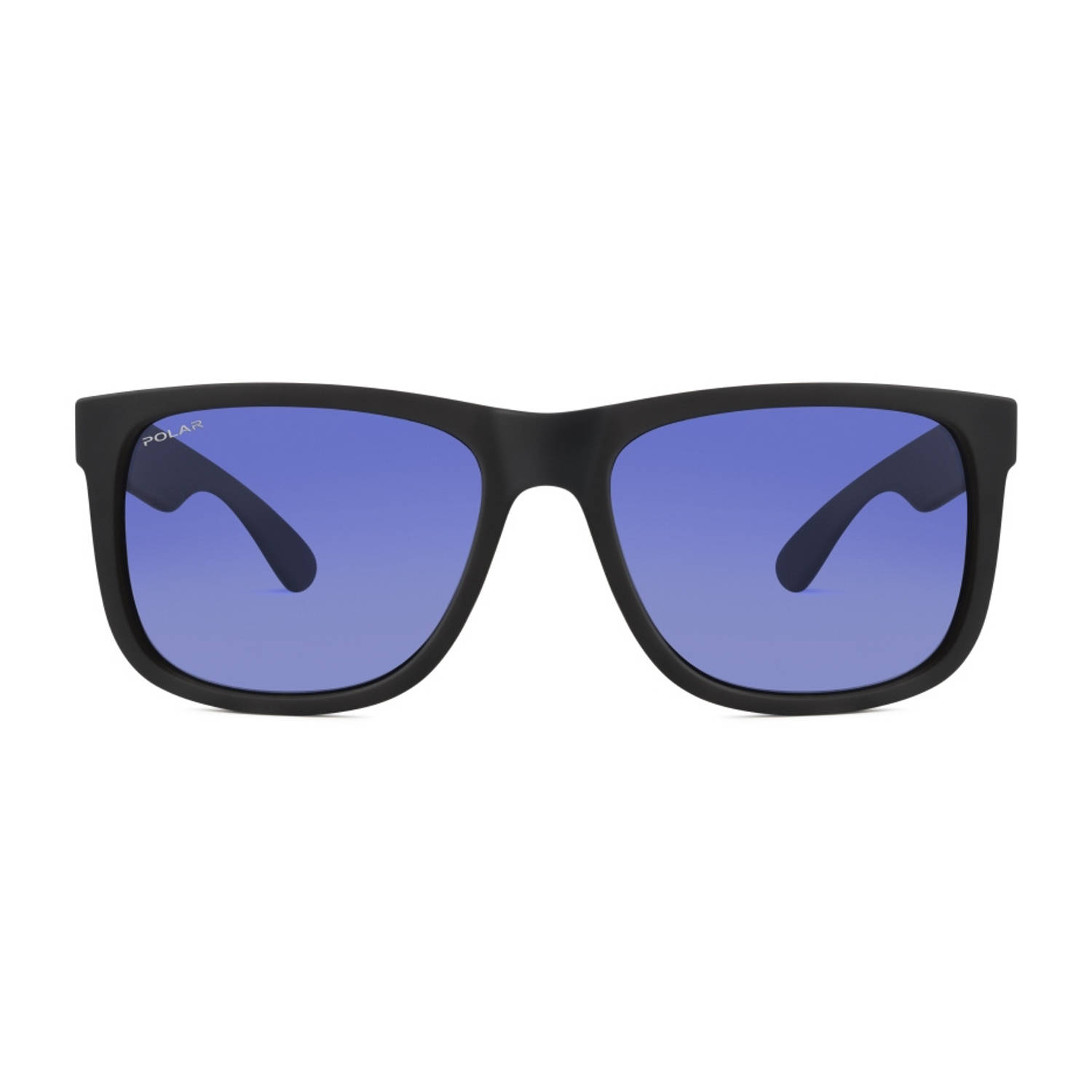 Polar zonnebril vierkant gepolariseerd zwart/blauw (P32380/OM)
