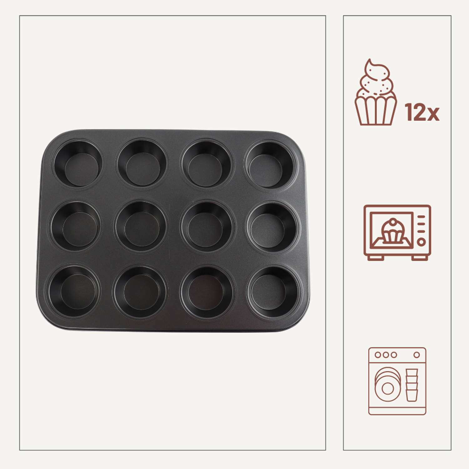 De Kinderachtig Medic Orange85 Cupcake vormpjes - Muffin - Non stick - Anti-aanbaklaag - 12  vormpjes -Bakspullen | Blokker