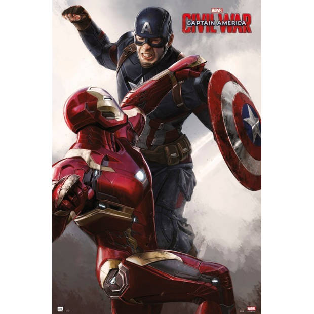 Poster Captain America Civil War Cap vs Iron Man 61x91,5cm