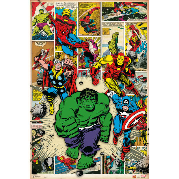Poster Marvel Comics - Here Come The Heroes 61x91,5cm