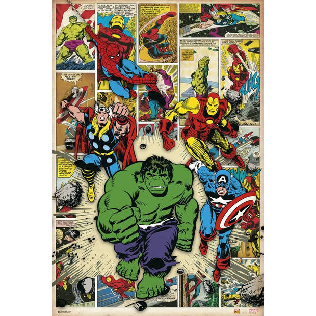 Poster Marvel Comics - Here Come The Heroes 61x91,5cm