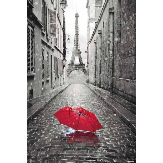 Poster Paris Umbrella Red 61x91,5cm