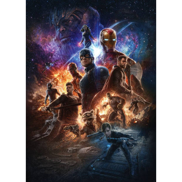 Fotobehang - Avengers Battle of Worlds 200x280cm - Vliesbehang