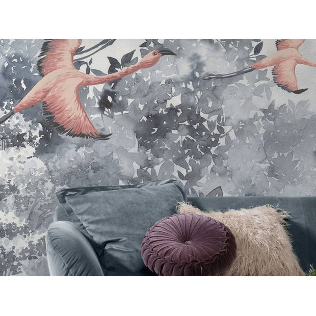 Fotobehang - Flamingos in the Sky 400x280cm - Vliesbehang