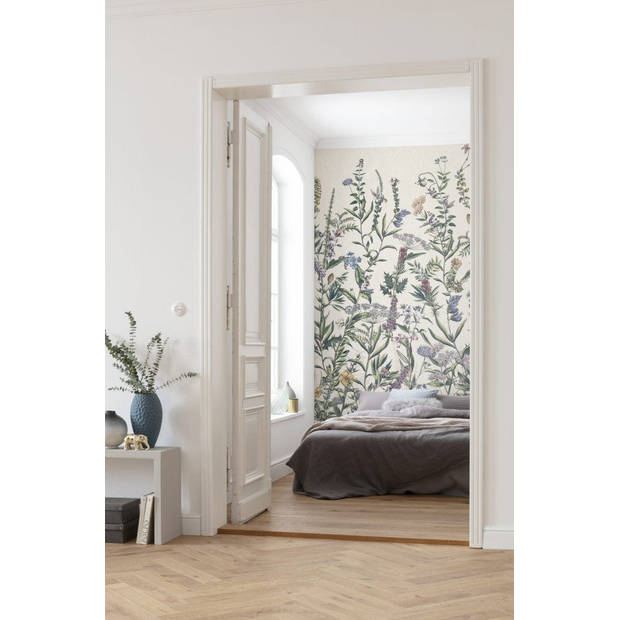 Fotobehang - Flowering Herbs 200x250cm - Vliesbehang