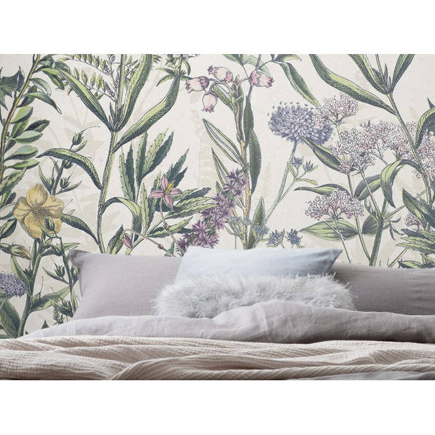 Fotobehang - Flowering Herbs 200x250cm - Vliesbehang