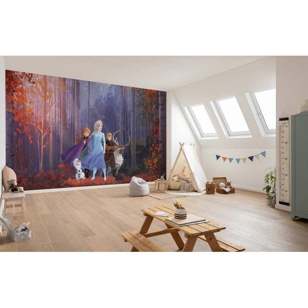 Fotobehang - Frozen Autumn Glade 400x280cm - Vliesbehang