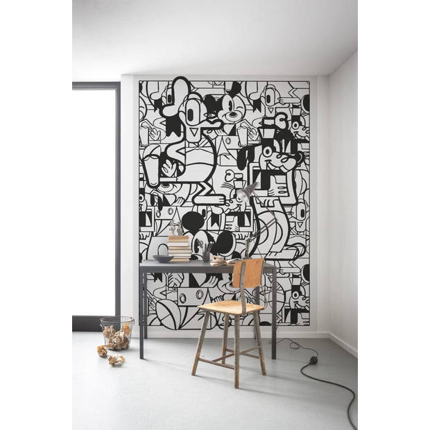 Fotobehang - Mickey Constructive 200x280cm - Vliesbehang