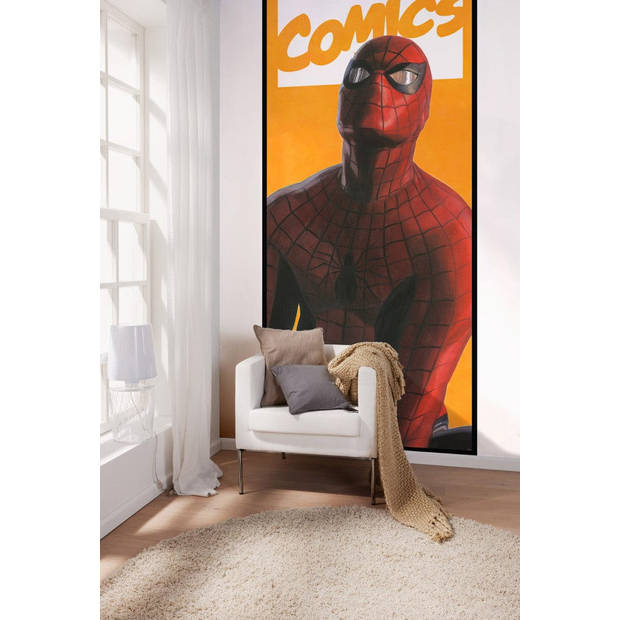Fotobehang - Spider-Man Comic 100x250cm - Vliesbehang