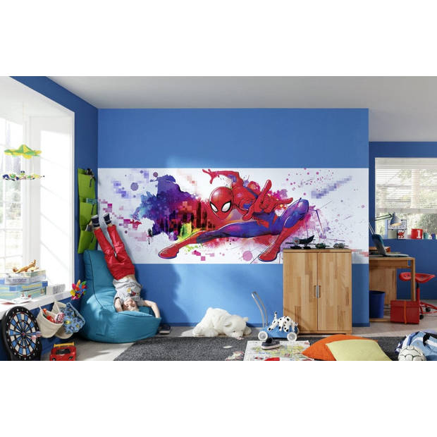 Fotobehang - Spider-Man Graffiti Art 368x127cm - Papierbehang