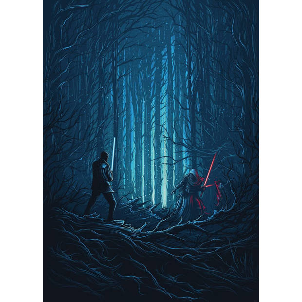 Fotobehang - Star Wars Wood Fight 200x280cm - Vliesbehang