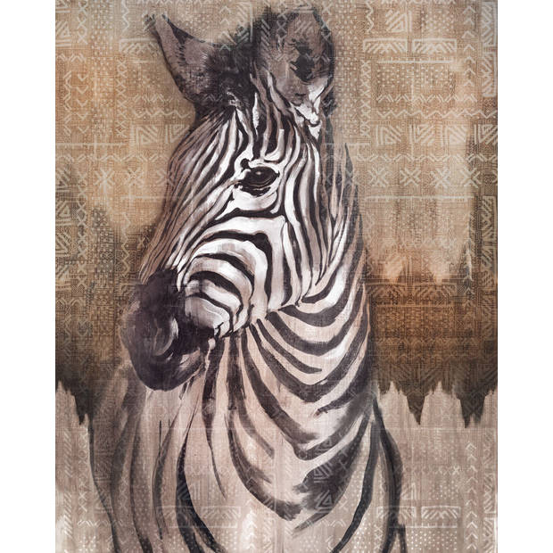 Fotobehang - Zebra 200x250cm - Vliesbehang