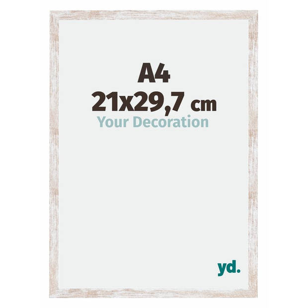 Catania MDF Fotolijst 21x29,7cm A4 White Wash