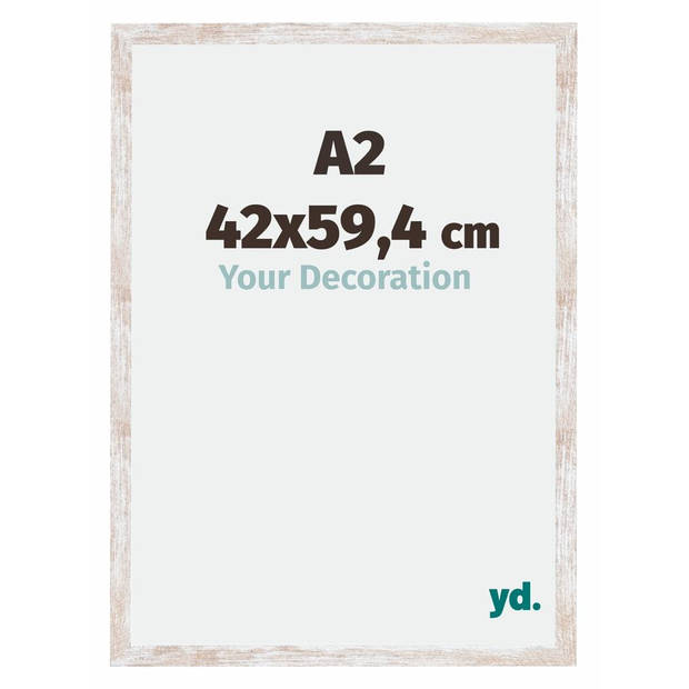 Catania MDF Fotolijst 42x59,4cm A2 White Wash