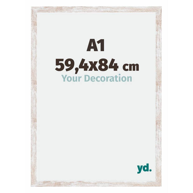 Catania MDF Fotolijst 59,4x84cm A1 White Wash