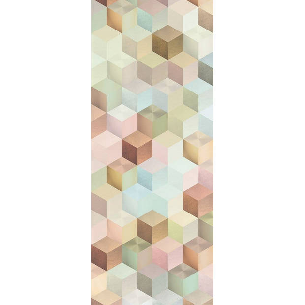 Fotobehang - Cubes 100x250cm - Vliesbehang