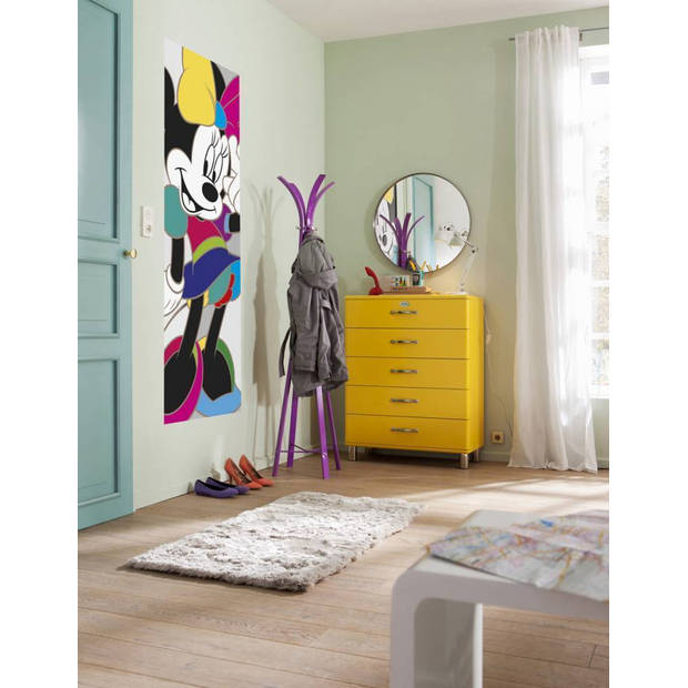 Fotobehang - Minnie Mouse Colorful 73x202cm - Papierbehang