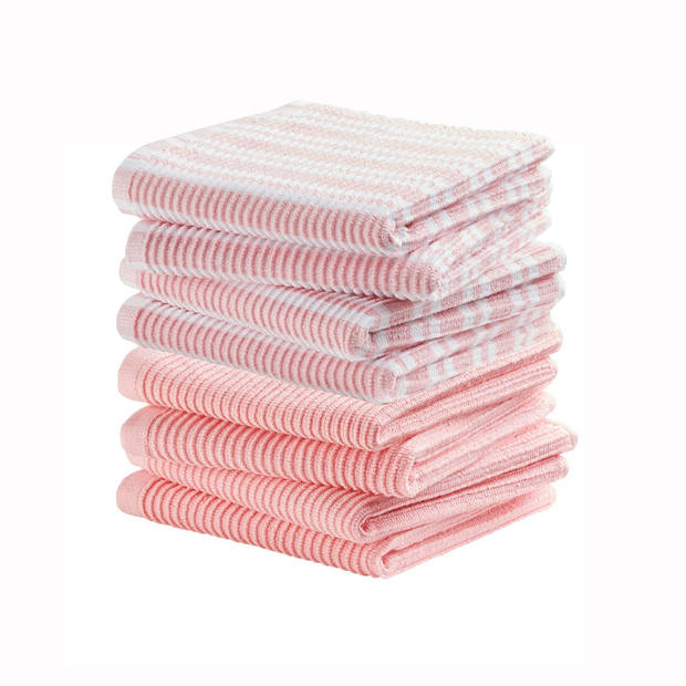 DDDDD combiset vaatdoek basic (4 stuks) + classic (4 stuks) - Roze