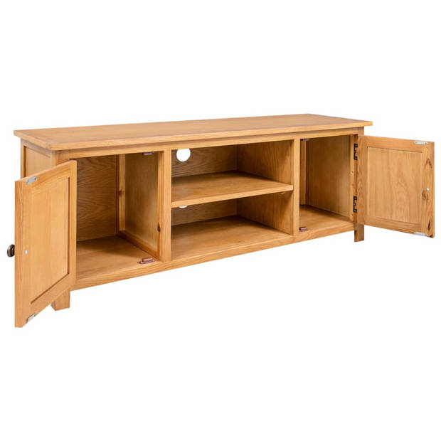 vidaXL Tv-meubel 110x35x44 cm massief eikenhout