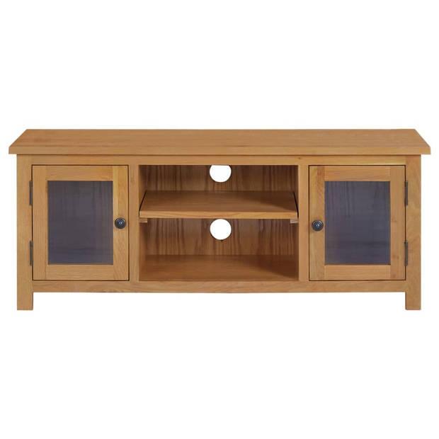 vidaXL Tv-meubel 110x35x44 cm massief eikenhout