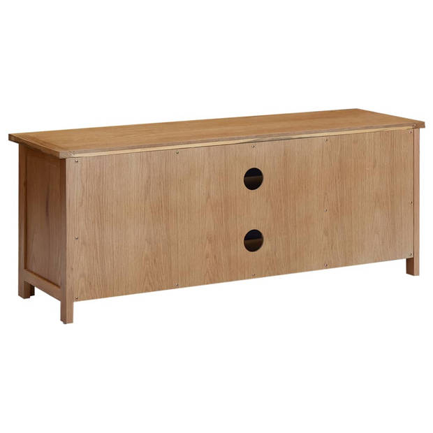 vidaXL Tv-meubel 110x35x44 cm massief eikenhout