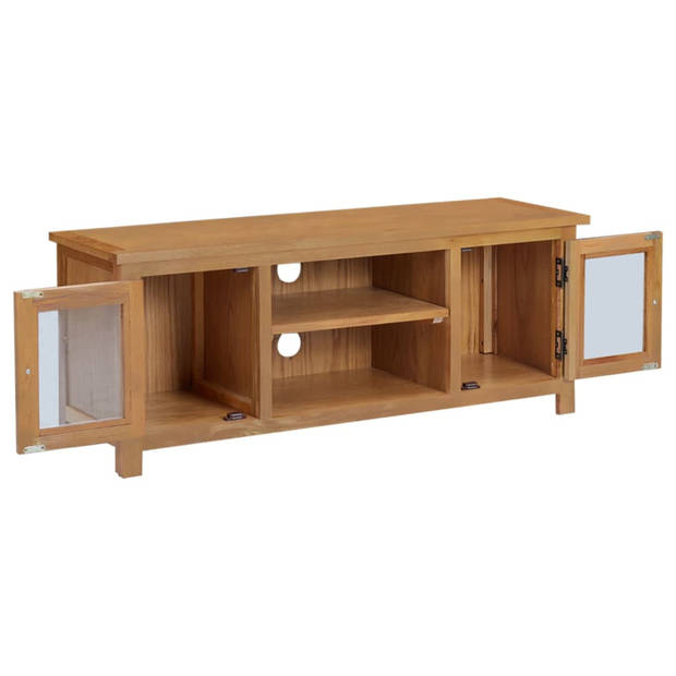 vidaXL Tv-meubel 110x35x44 cm massief eikenhout