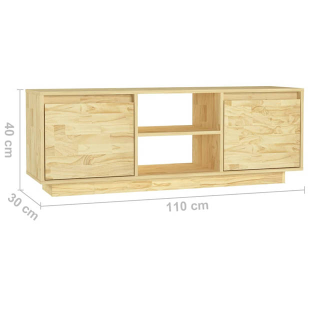 vidaXL Tv-meubel 110x30x40 cm massief acaciahout