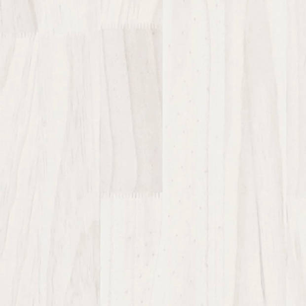 vidaXL Plantenbak 31x31x70 cm massief grenenhout wit