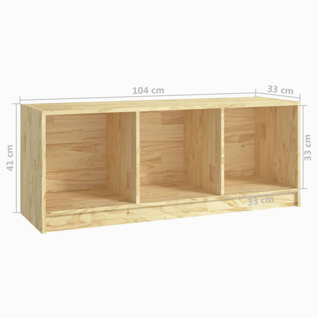 vidaXL Tv-meubel 104x33x41 cm massief grenenhout