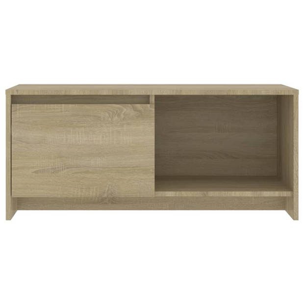 The Living Store TV-meubel Stereokast - 90 x 35 x 40 cm - Sonoma eiken