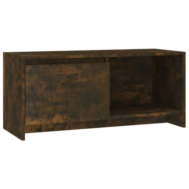 vidaXL Tv-meubel 90x35x40 cm bewerkt hout gerookt eikenkleurig