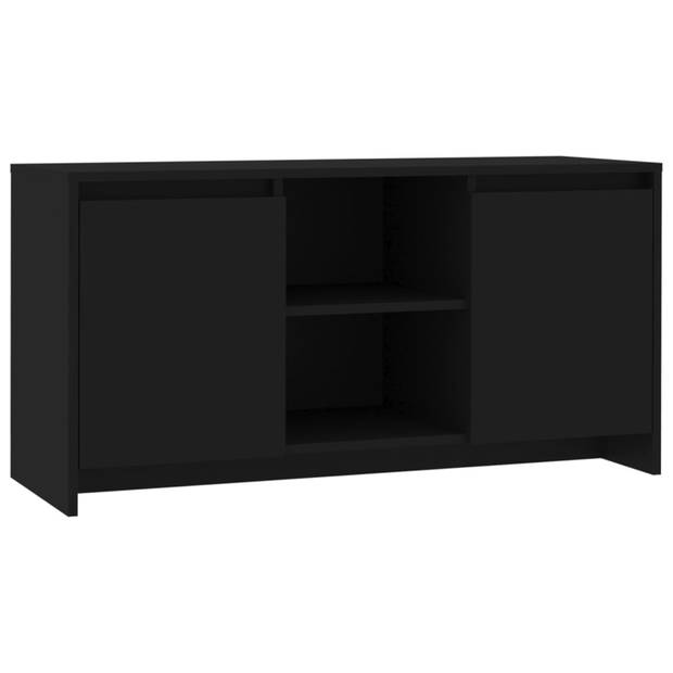 vidaXL Tv-meubel 102x37,5x52,5 cm spaanplaat zwart