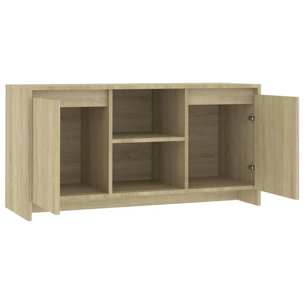 vidaXL Tv-meubel 102x37,5x52,5 cm bewerkt hout sonoma eikenkleurig