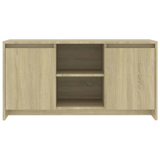 vidaXL Tv-meubel 102x37,5x52,5 cm bewerkt hout sonoma eikenkleurig