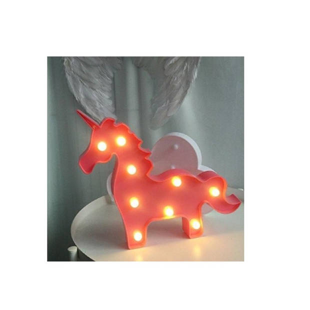 iBello eenhoorn unicorn staand LED-lamp roze