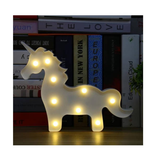 iBello eenhoorn unicorn staand LED-lamp wit