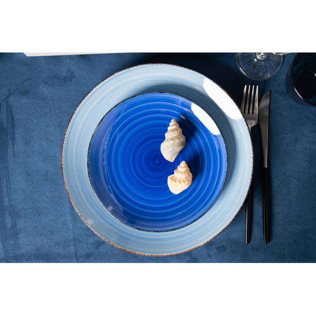 Studio Tavola Ontbijtborden Ocean Blue ø 19 cm - 6 stuks