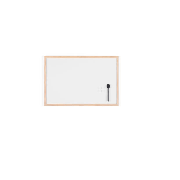Supplies4U Whiteboard - 60x40 cm - Houten Frame - Magnetisch