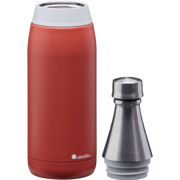 Aladdin - Fresco Thermavac Drinkfles 600 ml - Roestvast Staal - Rood