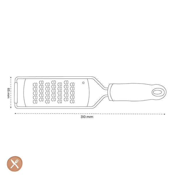 Microplane Rasp Gourmet - Extra Grof - RVS