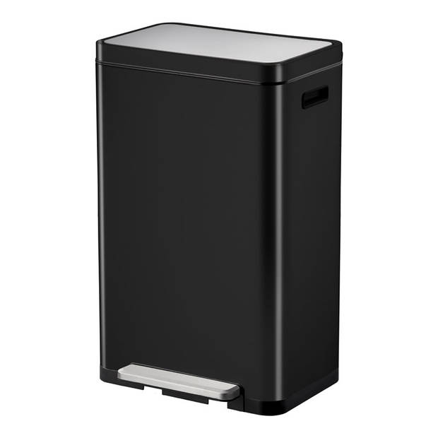 EKO - X-Cube pedaalemmer 30 liter, EKO - Steel Stainless steel Polypropylene - zwart, mat RVS