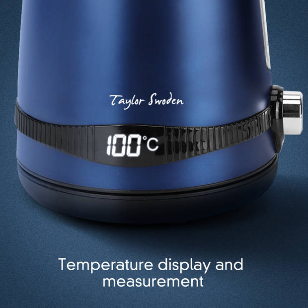 Taylor Swoden Sinbad 30UGY - Waterkoker - Instelbare Temperatuur 1.7L - Blauw