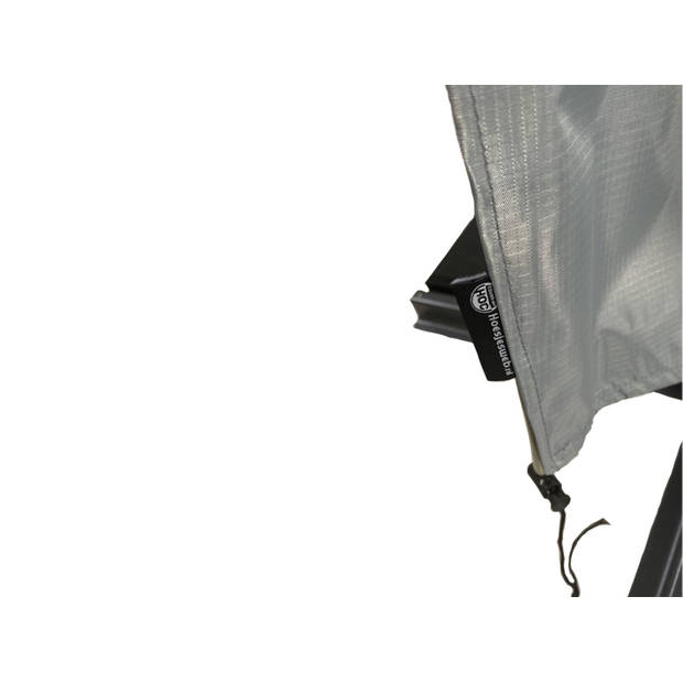 Diamond parasolhoes voor zweefparasol - 250x55x60 cm - met Rits en Trekkoord incl. Stopper en Stok- Zilvergrijze.