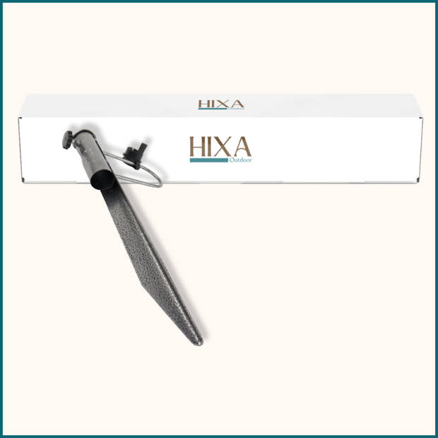 HIXA Parasolpen - Parasolharing - Parasolboor - Zwart - 42 x 19 x 4 cm - Metaal - Parasolhouder - Standaard