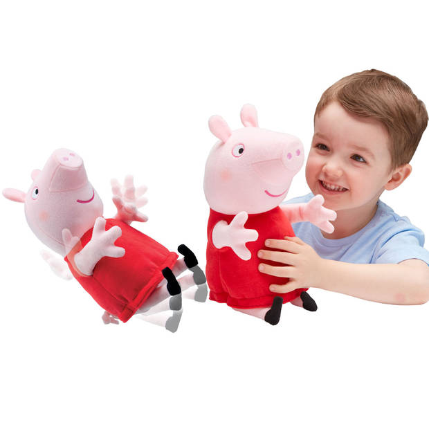 Nickelodeon knuffel Peppa Pig junior 24 cm pluche roze/rood