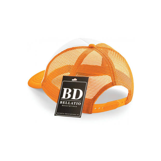 Holland supporter snapback cap/ truckers petje Koningsdag en EK / WK fans - Verkleedhoofddeksels